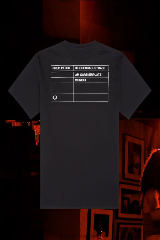 ミュンヘンのリンガーTシャツ 男性 Fred Perry 黒 F0R402573 衣類