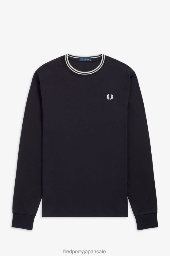 ツインチップTシャツ 男性 Fred Perry 黒 F0R402574 衣類