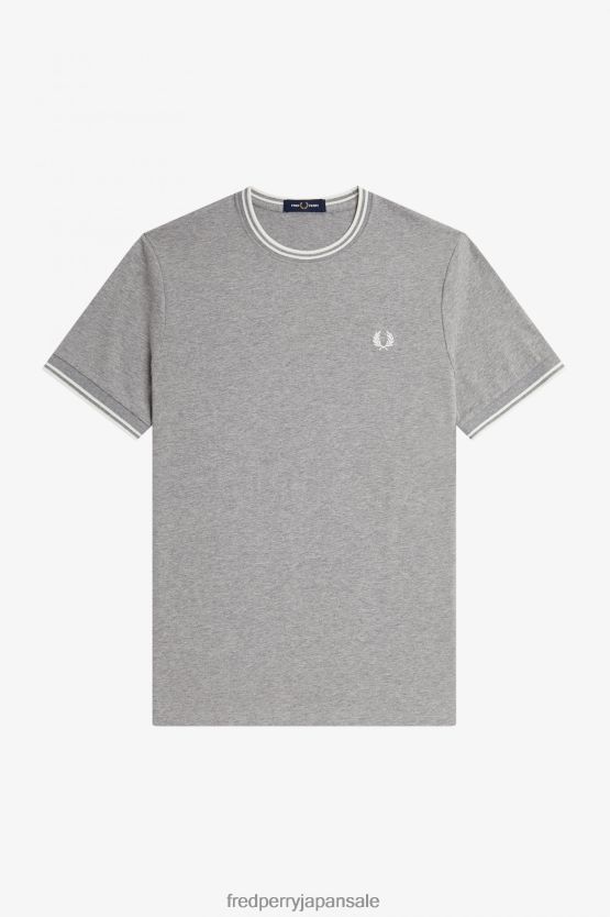 ツインチップTシャツ 男性 Fred Perry スチールマール F0R402577 衣類