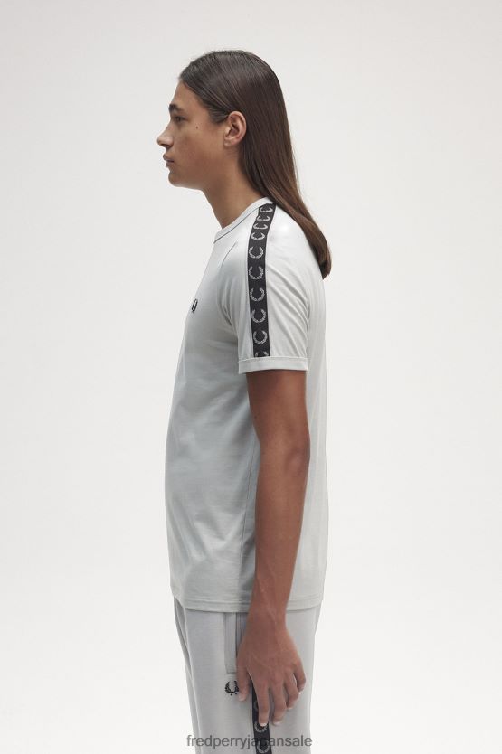 コントラストテープ リンガーTシャツ 男性 Fred Perry ライムストーン/ブラック F0R402586 衣類