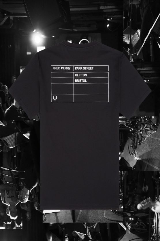ブリストルリンガーTシャツ 男性 Fred Perry 黒 F0R402591 衣類