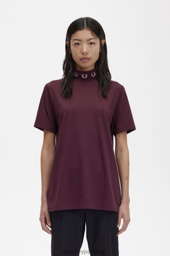 ナイネック月桂冠 T シャツ 女性 Fred Perry 牛の血 F0R402662 衣類